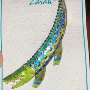 Zarah Alligator Pin Enamel Sterling Silver